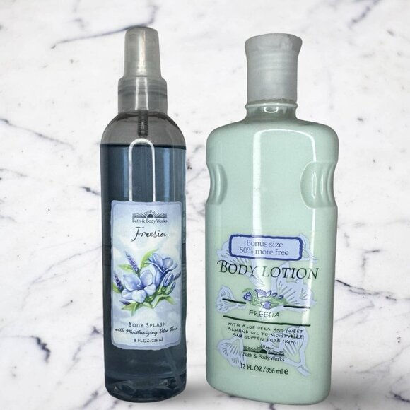 Freesia Body Spray Splash Body Lotion Bonus Size Bath & Body Works NEW - Picture 1 of 1